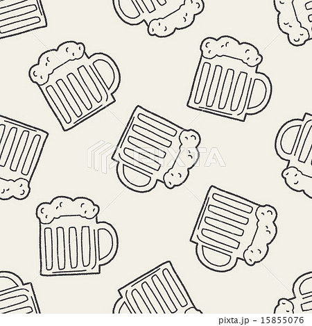 Doodle Beer seamless pattern background Doodle Beer seamless pattern background 15855076