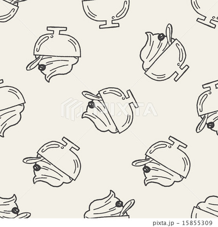 Doodle Icecream seamless pattern background 15855309