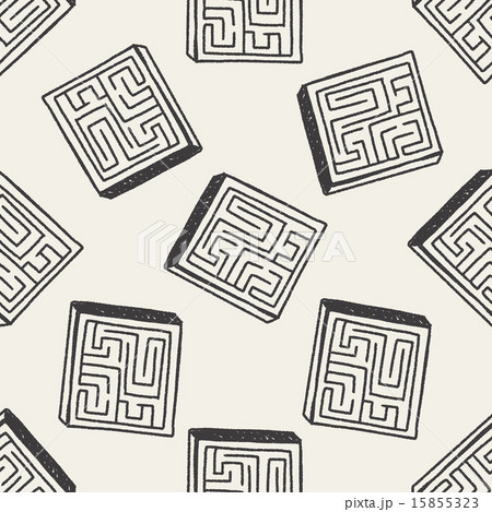 Doodle Maze seamless pattern background 15855323