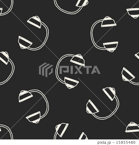 Doodle Headphone seamless pattern background 15855480