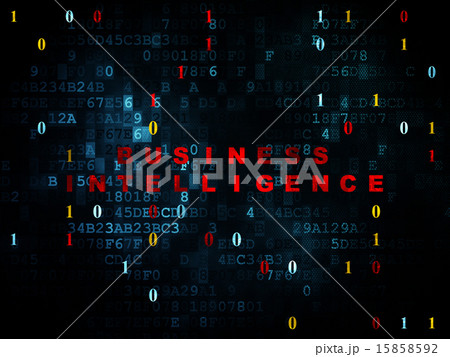 Business concept: Business Intelligence on Digital background 15858592