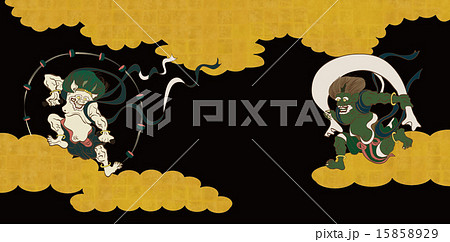 風神雷神＿霞＿雲模様 15858929