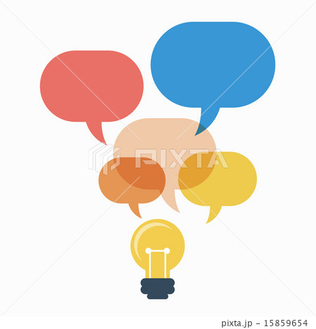Light Bulb with Colorful Speech Light Bulb with Colorful Speech 15859654