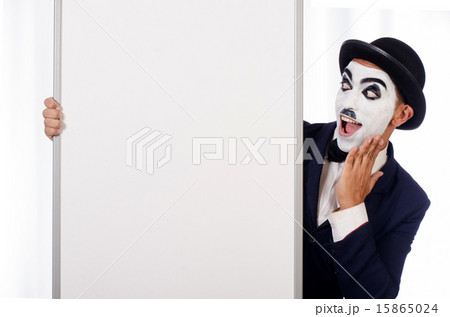 Funny man with blank board 15865024