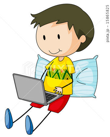 Kid and computer 15865825