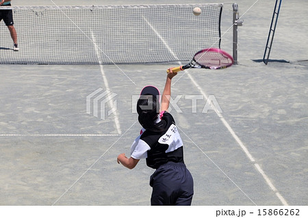 ソフトテニスの写真素材