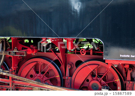 Detailed photo of a historic steam locomotive Detailed photo of a historic steam locomotive 15867589