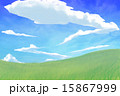原っぱと雲 15867999