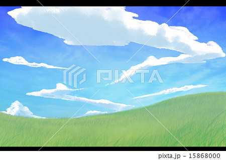 黒枠あり原っぱと雲 15868000