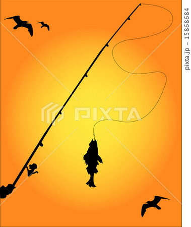Fishing at sunset 15868684