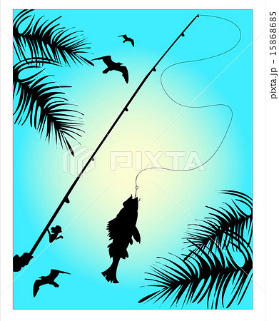 Fishing on the blue sky background 15868685