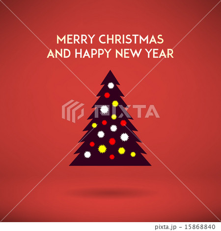 Stylish christmas and new year tree. Vector 15868840