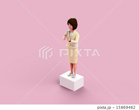 選挙を戦う女性 15869462