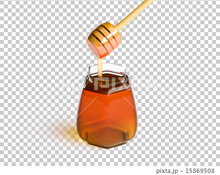 蜂蜜とハニーディッパー 蜂蜜とハニーディッパー 15869508