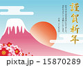 平成28年年賀状　赤富士 15870289