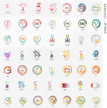 Large corporate company logo collection. Universal icon set for various ideas 15870938