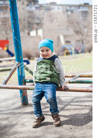 Little boy on playground Little boy on playground 15871721