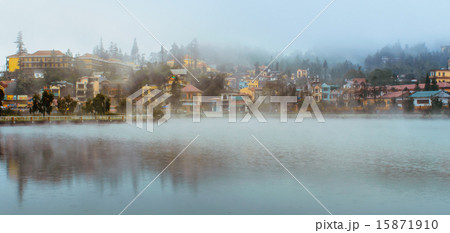 Lake View of Sapa city in the mist, Sapa, Vietnam Lake View of Sapa city in the mist, Sapa, Vietnam 15871910