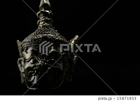 Low key photography of Hua Khon (Thai Mask) 15871933