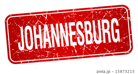 Johannesburg red stamp on white background 15873215