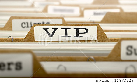 VIP Concept with Word on Folder. 15873525