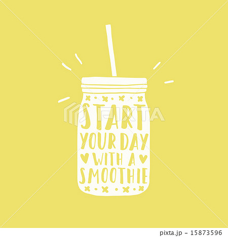 Start your day with a smoothie. Jar silhouette.  Start your day with a smoothie. Jar silhouette.  15873596