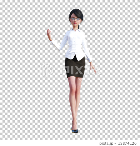 ポーズするビジネスウーマン　 15874126