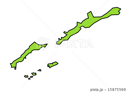 北方領土の地図のイラスト素材