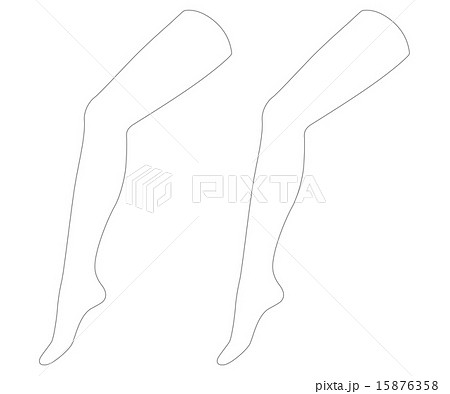 女性_脚_テンプレート 15876358