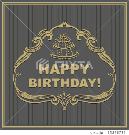 Birthday card. The cake in the frame 15876735