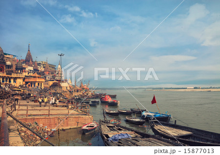 Holy ghat of varanasi, dead city 15877013