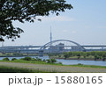 スカイツリーの見える荒川の風景 15880165