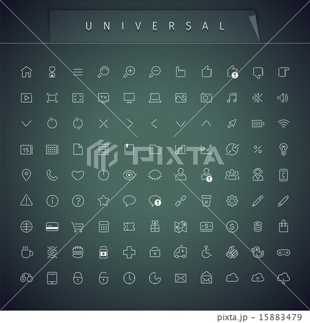 Universal Thin Icons Set 15883479