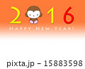 年賀状テンプレート2016：もんのすけ01-横 15883598