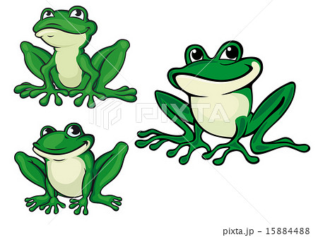 Green cartoon frogs 15884488