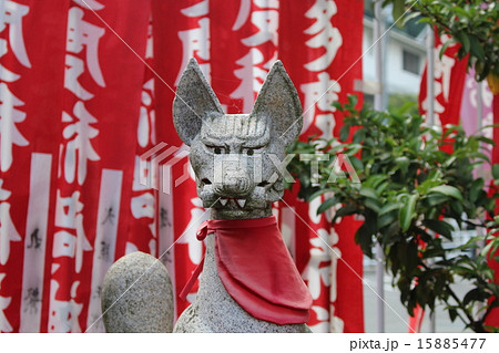 きつねの石像 きつねの石像 15885477