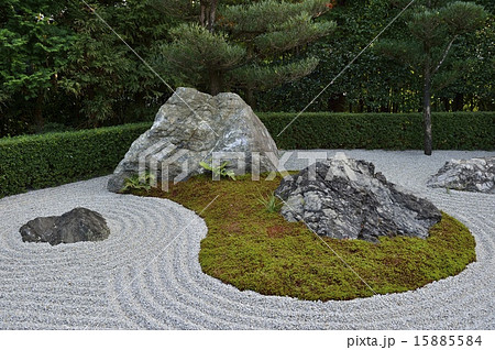 退蔵院 枯山水の写真素材