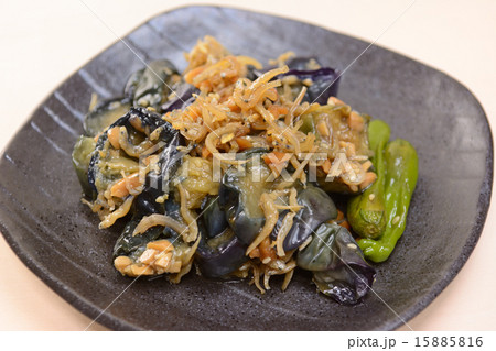 おいしいナスとジャコの煮浸し 15885816