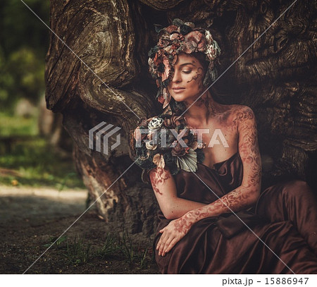 Nymph woman in a magical woman 15886947