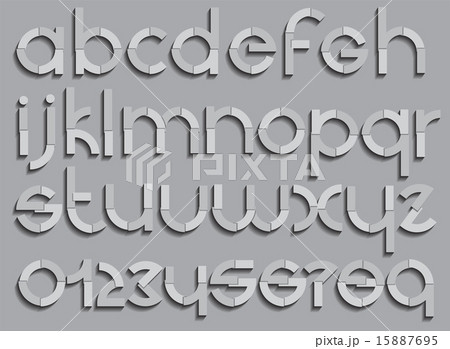 Set of letters font type. Vector 15887695