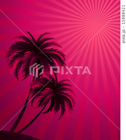Vector sunset background  15888421