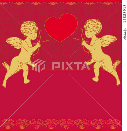 happy valentine's day card with cupid 15888918