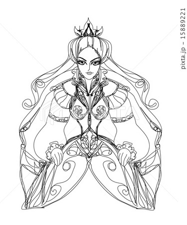 Her royal highness sitting on throne 15889221