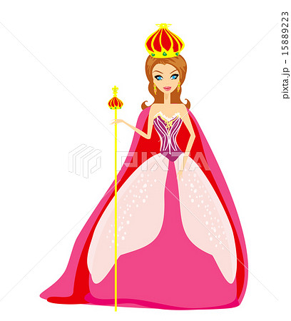 A Vector Illustration Of Cartoon Queenのイラスト素材 15889223 Pixta