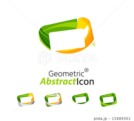 Set of abstract geometric company logo frame, screen Set of abstract geometric company logo frame, screen 15889301