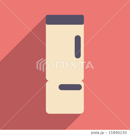 Flat with shadow icon and mobile applacation refrigerator Flat with shadow icon and mobile applacation refrigerator 15890230