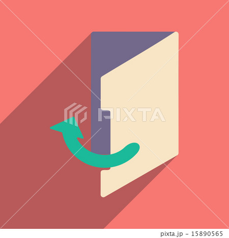 Flat with shadow icon and mobile application folder 15890565