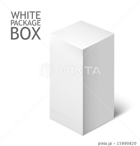Cardboard Package Box. White Package Square.  15890820