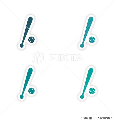 assembly realistic sticker design on paper baseball assembly realistic sticker design on paper baseball 15890907