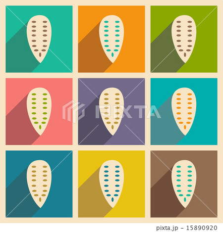 Flat with shadow concept and mobile application Pumpkin seeds Flat with shadow concept and mobile application Pumpkin seeds 15890920